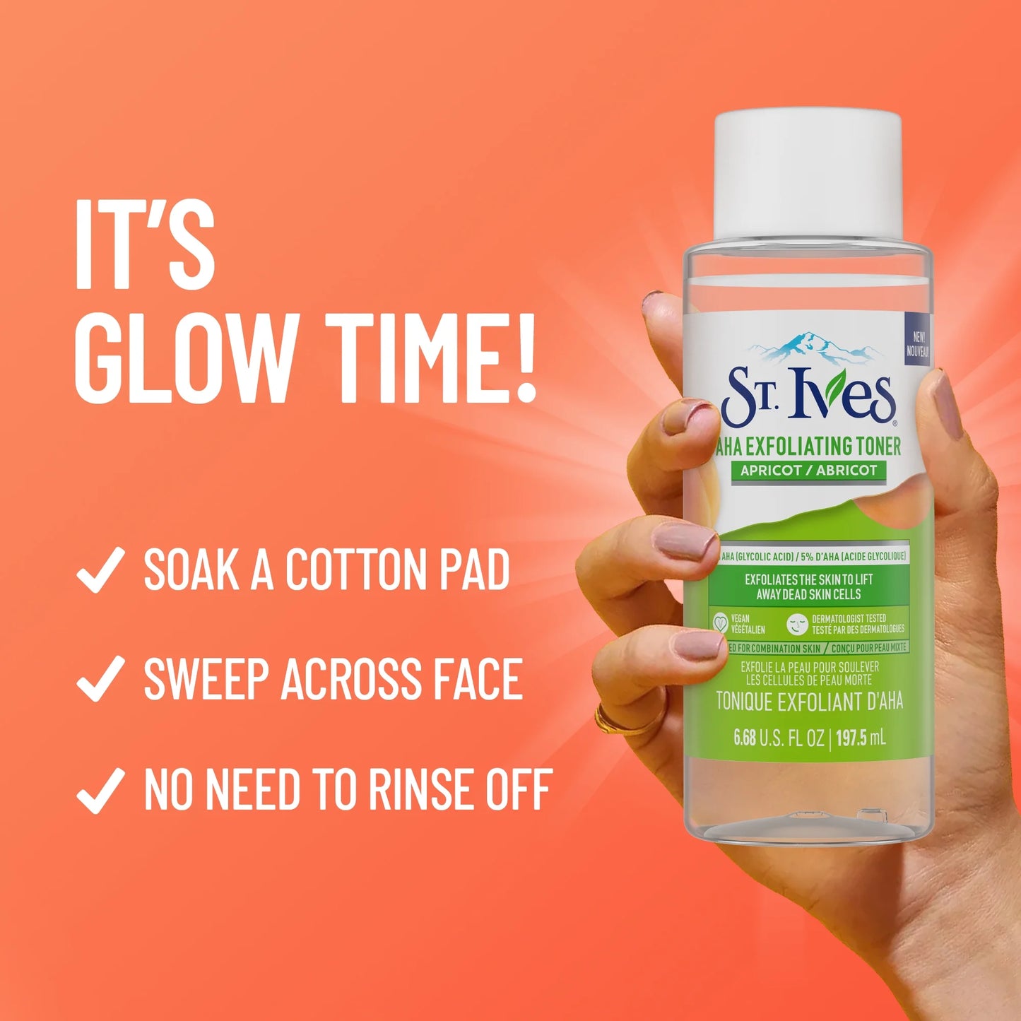 St. Ives BHA Exfoliating Face Toner for Women, Apricot Exfoliant for Combination skin 6.68 oz
