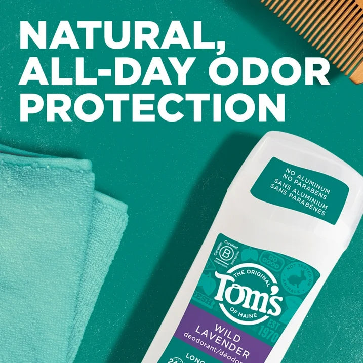 Tom's of Maine Long Lasting Natural Deodorant Stick - Lavender - 2.25oz - 3 Pack