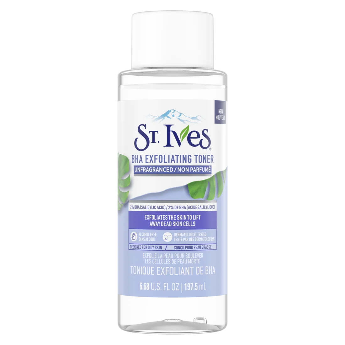 St. Ives BHA Exfoliating Face Toner for Women, Unfragranced Exfoliant for Oily skin 6.68 oz
