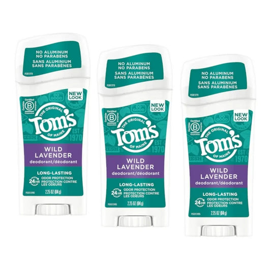 Tom's of Maine Long Lasting Natural Deodorant Stick - Lavender - 2.25oz - 3 Pack