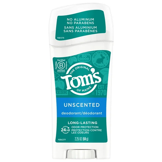 Tom's of Maine Long-Lasting Aluminum-Free Natural Deodorant , Unscented, 2.25 oz.